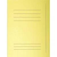 EXACOMPTA Paquet de 50 chemises pré-imprimés 3 rabats SUPER 250 en carte 210 grammes Jaune