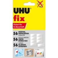 UHU Pochette de 50 pastilles prédécoupées double-face FIX 48805