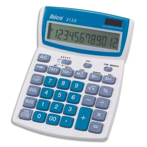 IBICO Calculatrice de bureau 12 chiffres, euro 212X IB410086 – Image 4