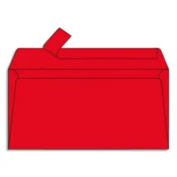 CLAIREFONTAINE Paquet de 20 enveloppes 120g POLLEN 11x22cm (DL). Coloris Rouge groseille
