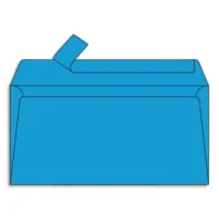 CLAIREFONTAINE Paquet de 20 enveloppes 120g POLLEN 11x22cm (DL). Coloris Bleu turquoise