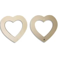 GRAINE CREATIVE Lot de 6 cadres photo magnétiques en bois à décorer, forme cœurs, format 120mm
