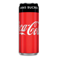 COCA-COLA Zéro canette Slim de boisson gazeuse pétillante sans sucre de 33 cl
