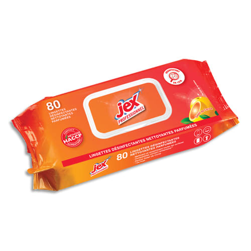 JEX PROFESSIONNEL Paquet de 80 lingettes nettoyantes désinfectantes Soleil de Corse, L19xl19cm – Image 2