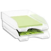CEP Pro Corbeille à courrier Gloss pour format 24 x 32 - Dim. L25,7 x H6,6 x P34,8 cm Blanc arctique