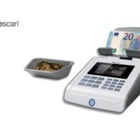 SAFESCAN Compteuse de pièces et de billets 6185 - Dimensions : L26 x H15 x P15 cm coloris Blanc