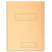 EXACOMPTA Paquet de 50 chemises pré-imprimés 2 rabats SUPER 250 en carte 210 grammes coloris bulle