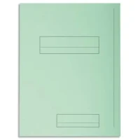 EXACOMPTA Paquet de 50 chemises pré-imprimés 2 rabats SUPER 250 en carte 210 grammes coloris Vert