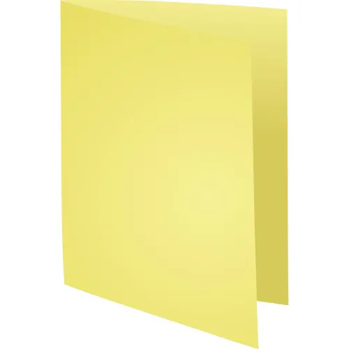 EXACOMPTA Paquet de 100 chemises SUPER 250 en carte 210 grammes coloris Jaune canari – Image 2