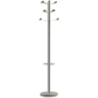 UNILUX Portemanteau accueil Bouquet 6 patères et porte-parapluie hêtre H173 cm