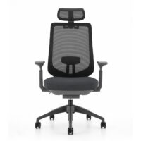 Fauteuil bureautique synchrone Réglable en hauteur par lift (KGS) Structure assise coloris gris,