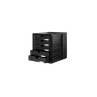 HAN Module de classement Systembox, 5 tiroirs, en polystyrène, coloris Noir. Dim. L27,5 x H32 x P33 cm.