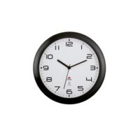 ALBA Horloge mural radio-piloté Hornew, coloris Noir. Diamètre 30 cm