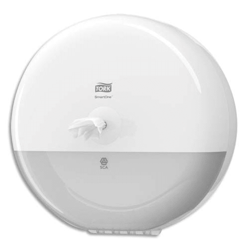 TORK Distributeur papier toilette en rouleau SmartOne Blanc en ABS - Diamètre 27,9 cm, profondeur 15,6 cm – Image 2