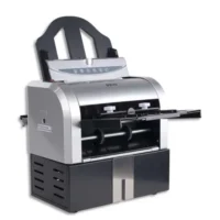 PAVO Plieuse à courrier automatique Gris Noir, formats A4 A5, écran Led - Dim : L42,5 x H40 x P36,5 cm