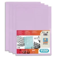 OXFORD Sachet de 10 pochettes-coin Fard'liss incolore en PVC lisse 20/100e. Format A4. Coloris mauve