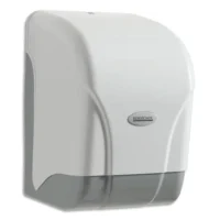 ROSSIGNOL Distributeur Oléane pour essuie-mains à dévidage central Gris transparent couvercle Blanc