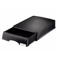 LEITZ Corbeille à tiroir Leitz Plus - Noir - L25,5 x H7 x P 36 cm