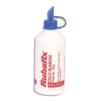 RUBAFIX Flacon de colle Blanche extra forte 125g avec embout étaleur