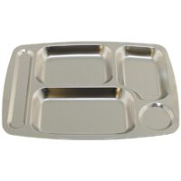 Plateau Repas Acier Inoxydable avec 5 Compartiments