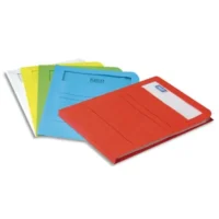 OXFORD Paquet de 50 pochettes coin ELCO carte 120g, fenêtre rectangle. Format 22x31cm. Coloris assortis