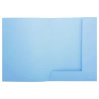 EXACOMPTA Paquet 50 chemises 2 rabats carte 210g SUPER 250. Coloris Bleu clair