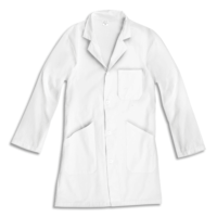 WONDAY Blouse à manches longues Blanche en tissu 100% Coton 3 poches, Taille XS