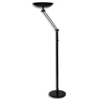 UNILUX Lampadaire à Leds Varialux Noir articulé - Hauteur 180 cm, Socle D34 cm, vasque D36 x H6 cm