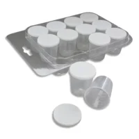 O COLOR Lot de 12 pot gradués contenance 30ml, avec couvercle.