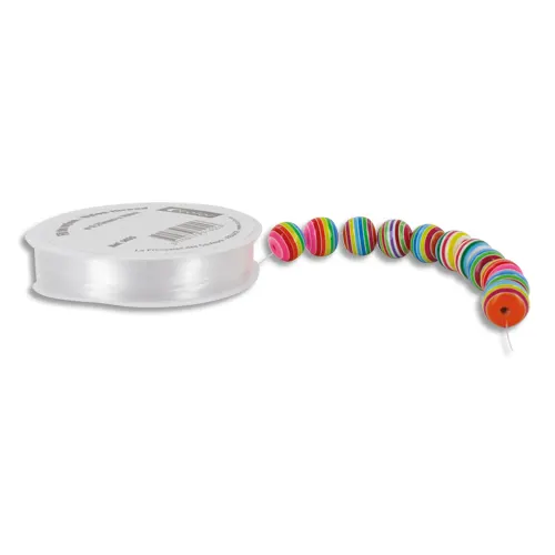 O COLOR Bobine de 100m de fil nylon Blanc diamètre 0.25mm