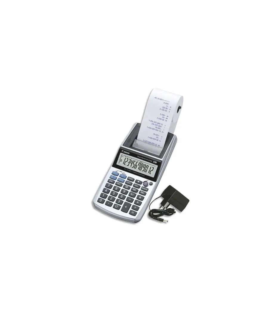 CANON Calculatrice imprimante portable 12 chiffres P1-DTSC II+adaptateur AD11 inclus 2304C002AA – Image 2