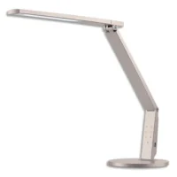 HANSA Lampe led Vario Plus avec variateur, champagne. Dim tête 46,5 cm x 4,4, pied d 20, bras 17 x 33 cm