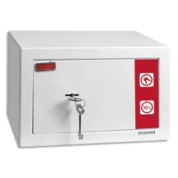 RESKAL Coffre de sécurité SM1 Premium 9,9 litres Blanc, 2 clés fournies - Dim : L31 x H20 x P20 cm