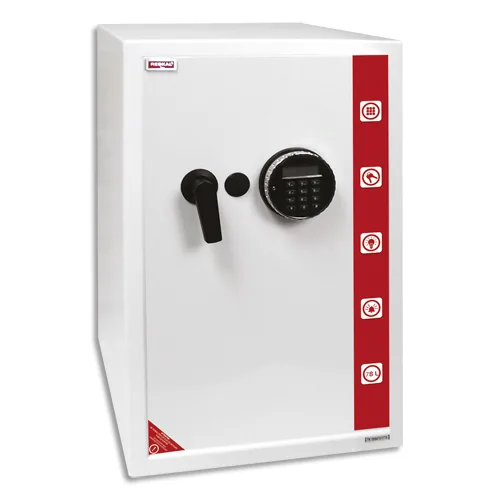 RESKAL Coffre de sécurité SE4 Premium 78 litres Blanc, serrure électronique - Dim : L39 x H60,5 x P41 cm