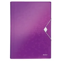 LEITZ Trieur à 6 compartiments WOW, PP, fermeture élastique, violet