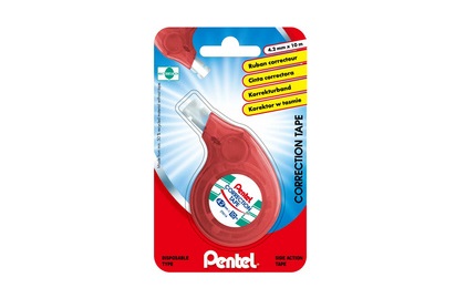 PENTEL Roller de correction compact. Bande couvrante application latérale 4,2mm x 10m