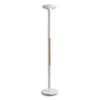 UNILUX Lampadaire Pryska led Blanc/hêtre. 100lm/W 40 W 4000 lm interrupteur variateur 3 intensités A+