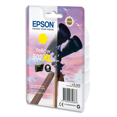 EPSON Cartouche Jet d'Encre Yellow XL "Jumelles'' 502 - C13T02W44010