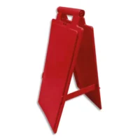 VISO Balise de signalisation de sol en polypropylène Rouge, à personnaliser, pliante L28 x H65 x P4/15 cm