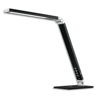 HANSA Lampe led Magic Plus Noir, variateur. Tête L31 x H1,4 x P4 cm, bras H36,5 cm, socle L12,5 x P18,5cm