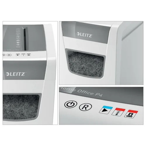 LEITZ Destructeur de documents IQ Slim Home Office P-4 coupé croisée 4x28mm 10 feuilles 23 L 80010000 – Image 3