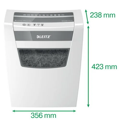 LEITZ Destructeur de documents IQ Home Office P-4, coupé croisée, 4x28mm, 10 feuilles, 23 litres 80090000 – Image 3