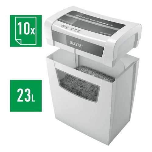 LEITZ Destructeur de documents IQ Home Office P-4, coupé croisée, 4x28mm, 10 feuilles, 23 litres 80090000 – Image 5