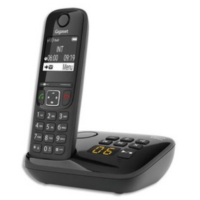 GIGASET Téléphone sans fil AS690A Solo avec répondeur Noir AS690ANoir