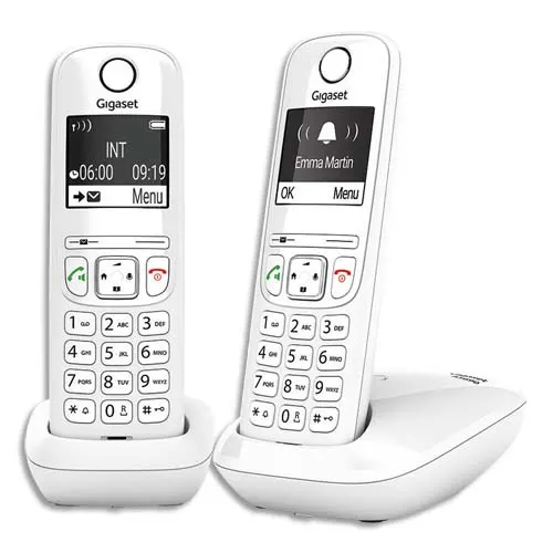 GIGASET Téléphone sans fil AS690 Duo Blanc AS690DUOBLC sans répondeur – Image 2