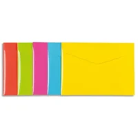VIQUEL Chemise enveloppe HAPPY FLUO en polypropylène 2/10ème. Format 25 x 18 cm. Coloris assortis