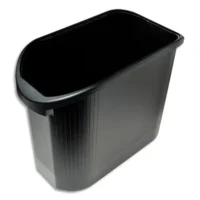 EXACOMPTA Corbeille papier 26L PP ovale. Poignées, Clips fixation inclus. Dim (lxhxp) 24x36,5x48cm