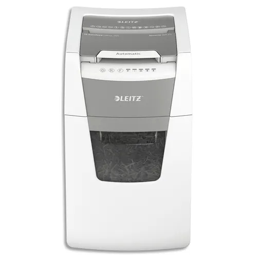 LEITZ Destructeur de documents IQ Auto+ Office P-4,coupe croisée,4x28mm,150 feuilles,44 litres,80130000
