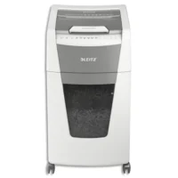 LEITZ Destructeur de documents IQ Auto+ Office 300 P-4,coupe croisée,4x28mm,300 feuilles,60 l,80150000