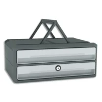 CEP Module MoovUp Secure 2 tiroirs. Caisson Gris Foncé et tiroirs Gris Clair